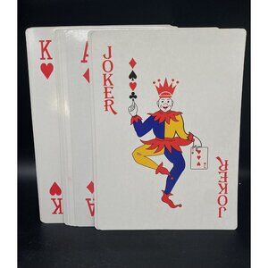 Jumbo Poker Playing Cards 8” x 11” Huge King Size Deck Novelty Display Goddess